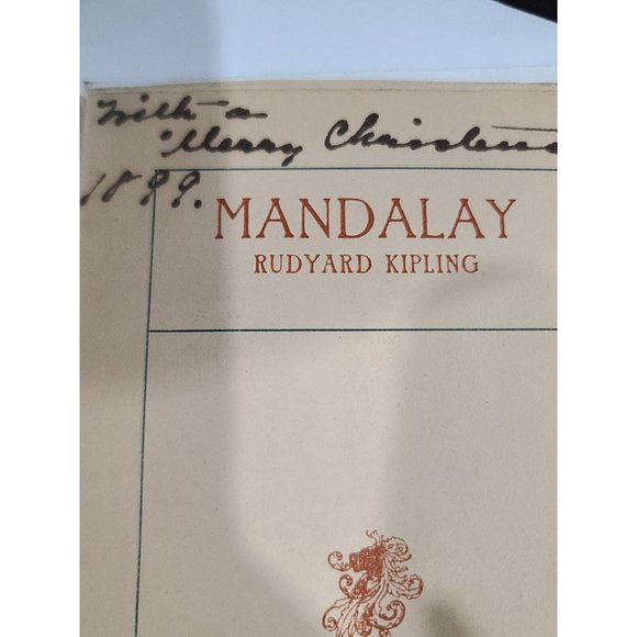 Mandalay By Rudyard Kipling 1899 First Edition Poem - Picture 9 of 12